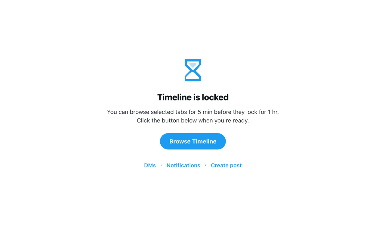 Browse Timeline call-to-action on the lock screen