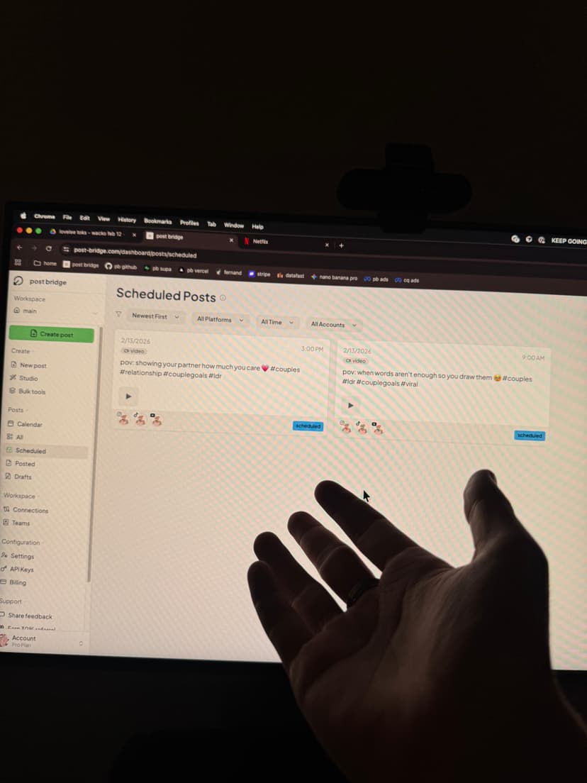 Posts created by Wacko in the Post Bridge dashboard