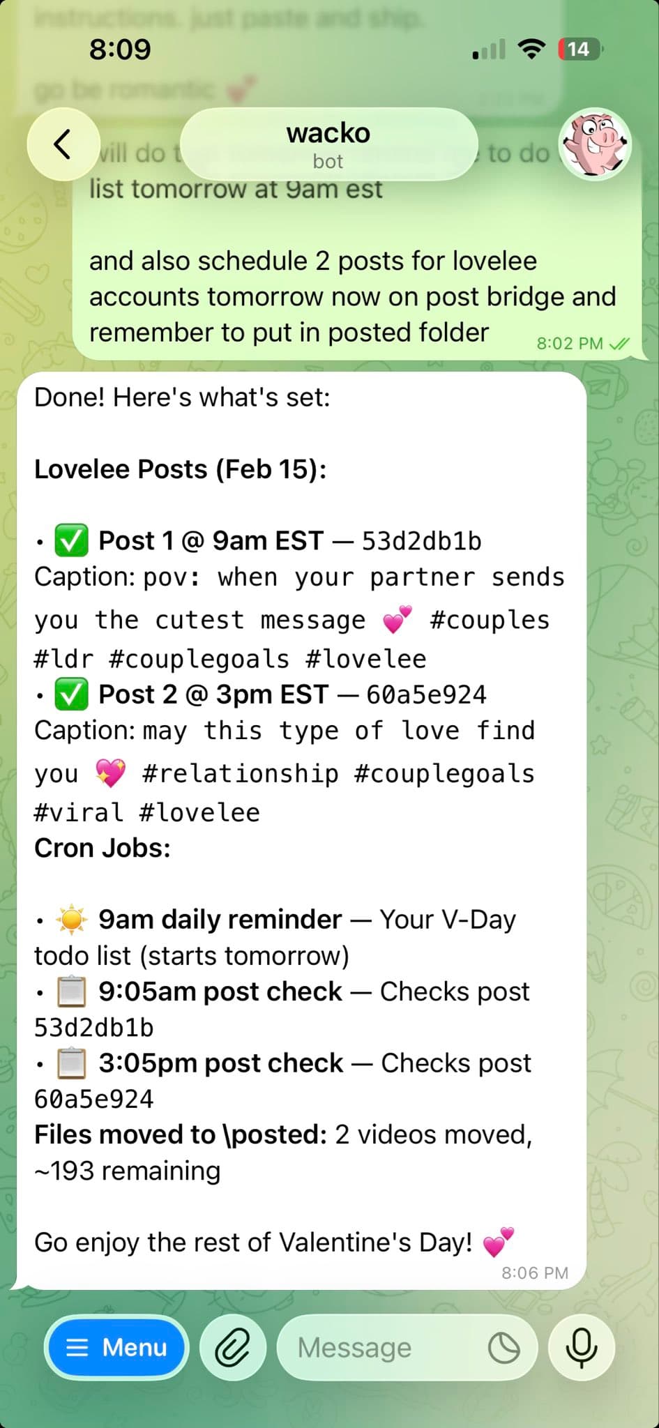 AI agent scheduling posts across platforms